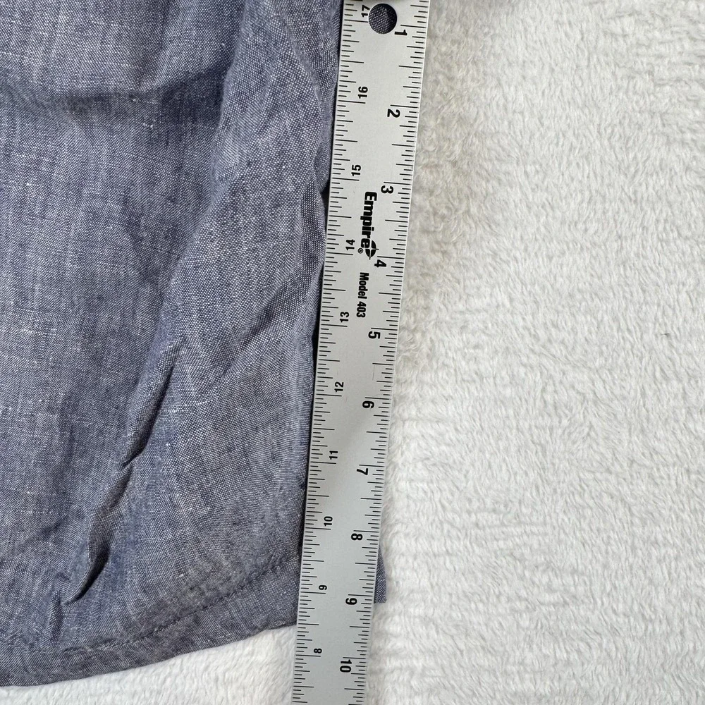 Jos. A. Bank Reserve Shorts Mens 35 Blue 11 In Inseam Linen Chino Casual Summer